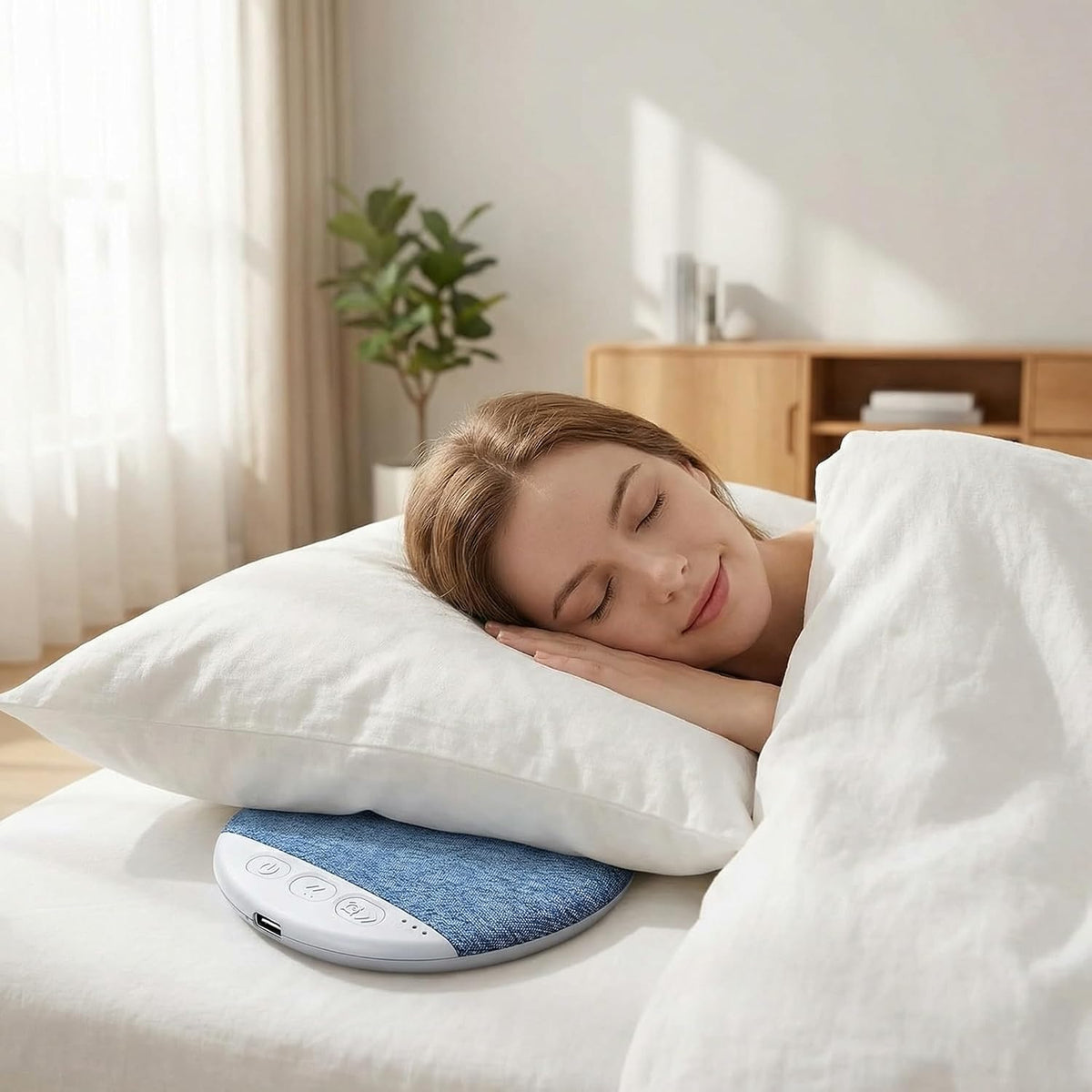 Bluetooth Pillow Speaker with White Noise for Sleep & Relaxation