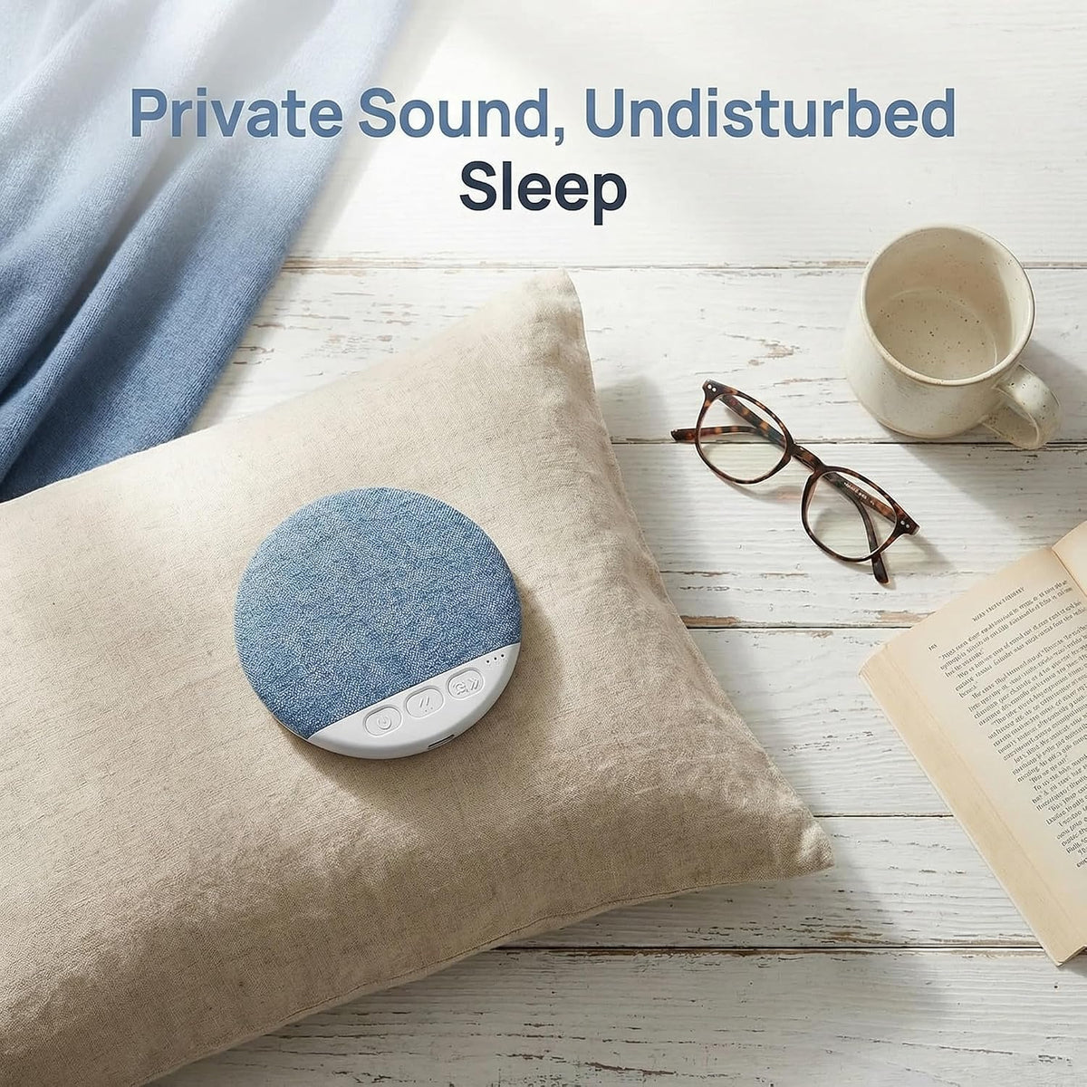 Bluetooth Pillow Speaker with White Noise for Sleep & Relaxation
