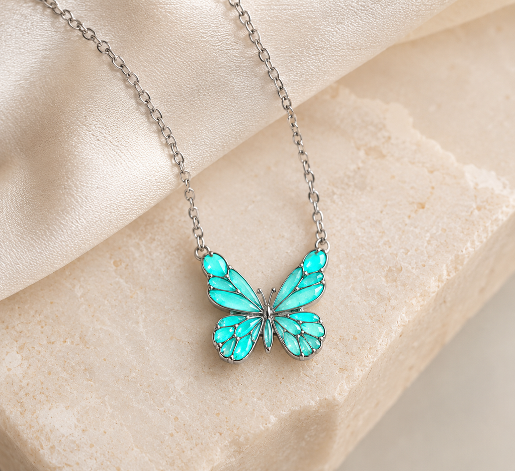 Turquoise Butterfly Elegance Necklace