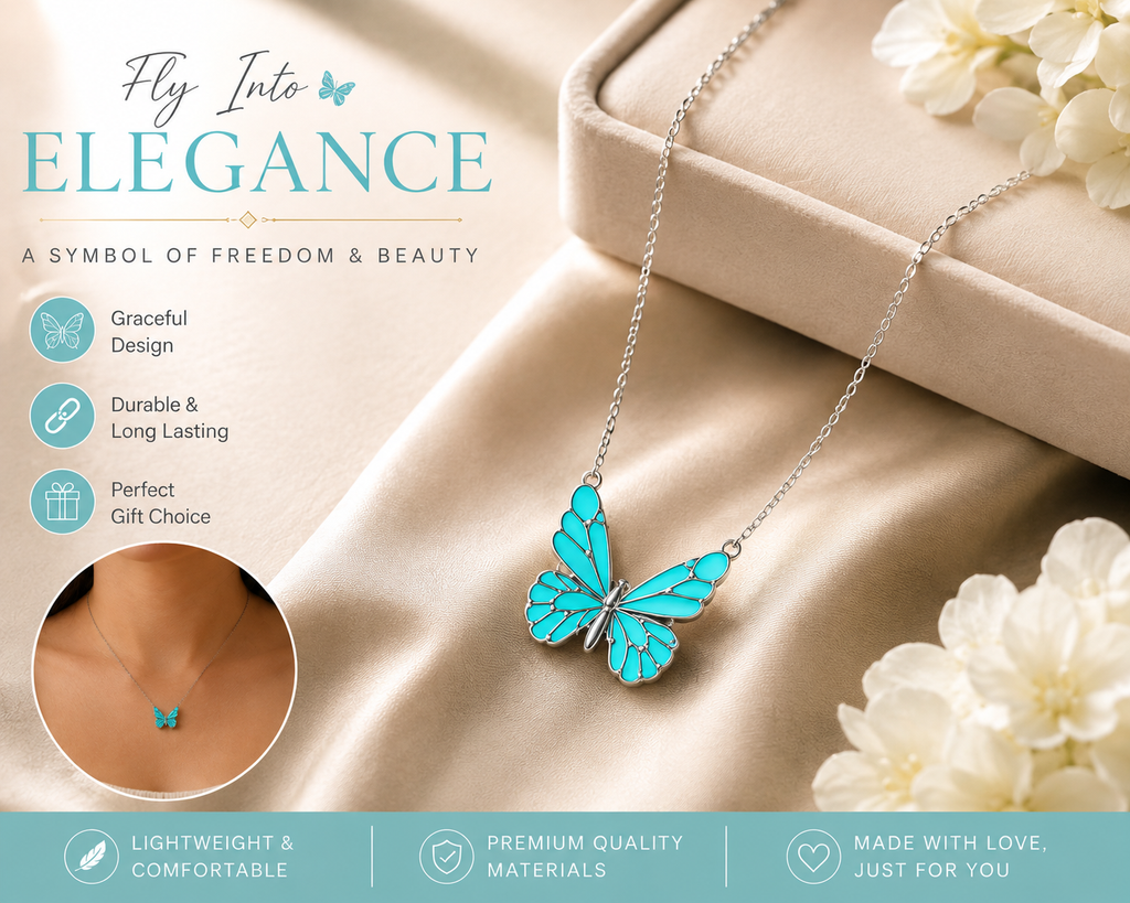 Turquoise Butterfly Elegance Necklace