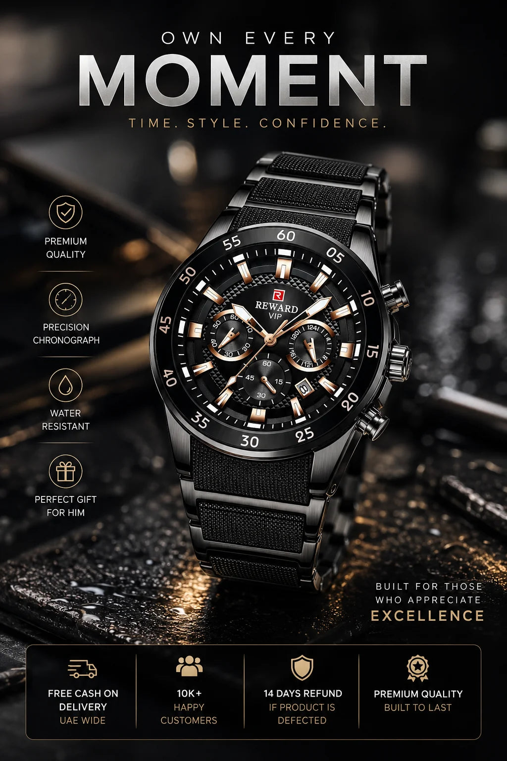 REWARD VIP Sports Chronograph Luxury Watch for Men