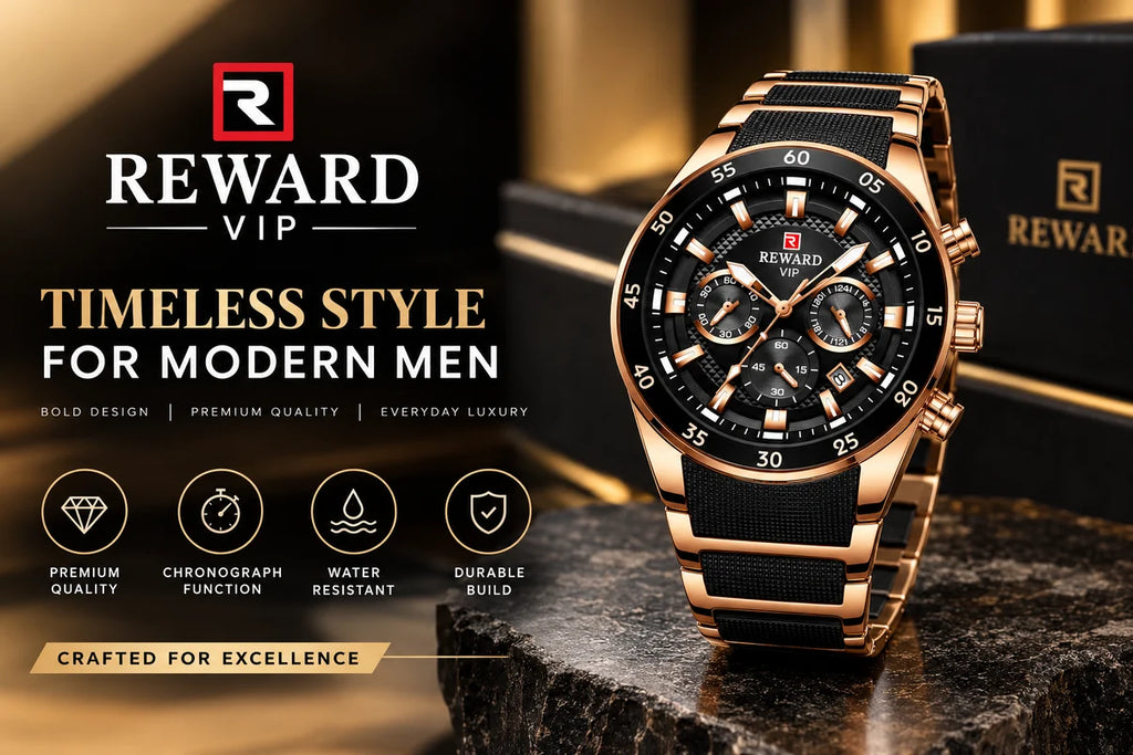 REWARD Gold VIP Sports Chronograph Luxury Watch for Men