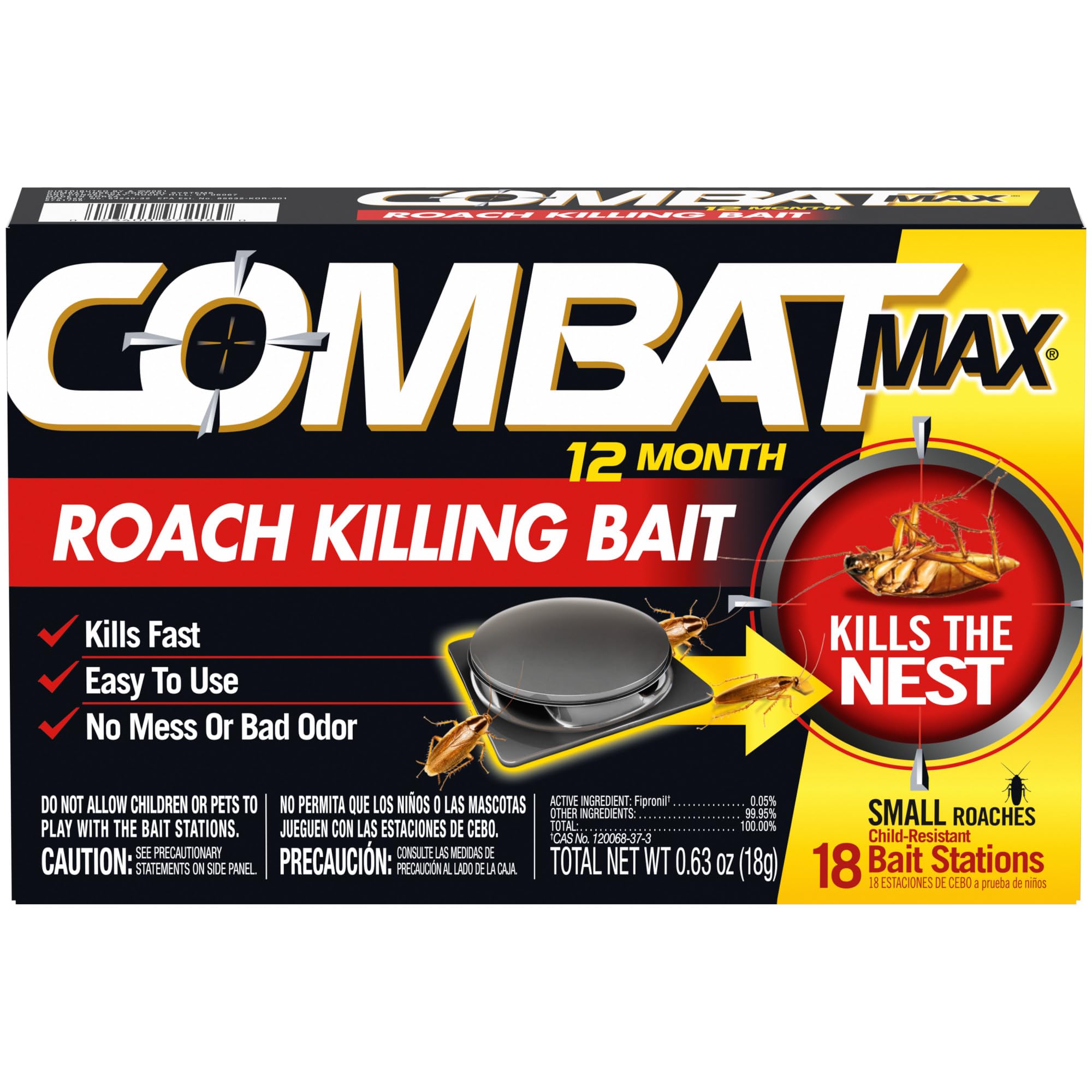 Combat Max 12 Month Roach Bait Stations (18 Count)