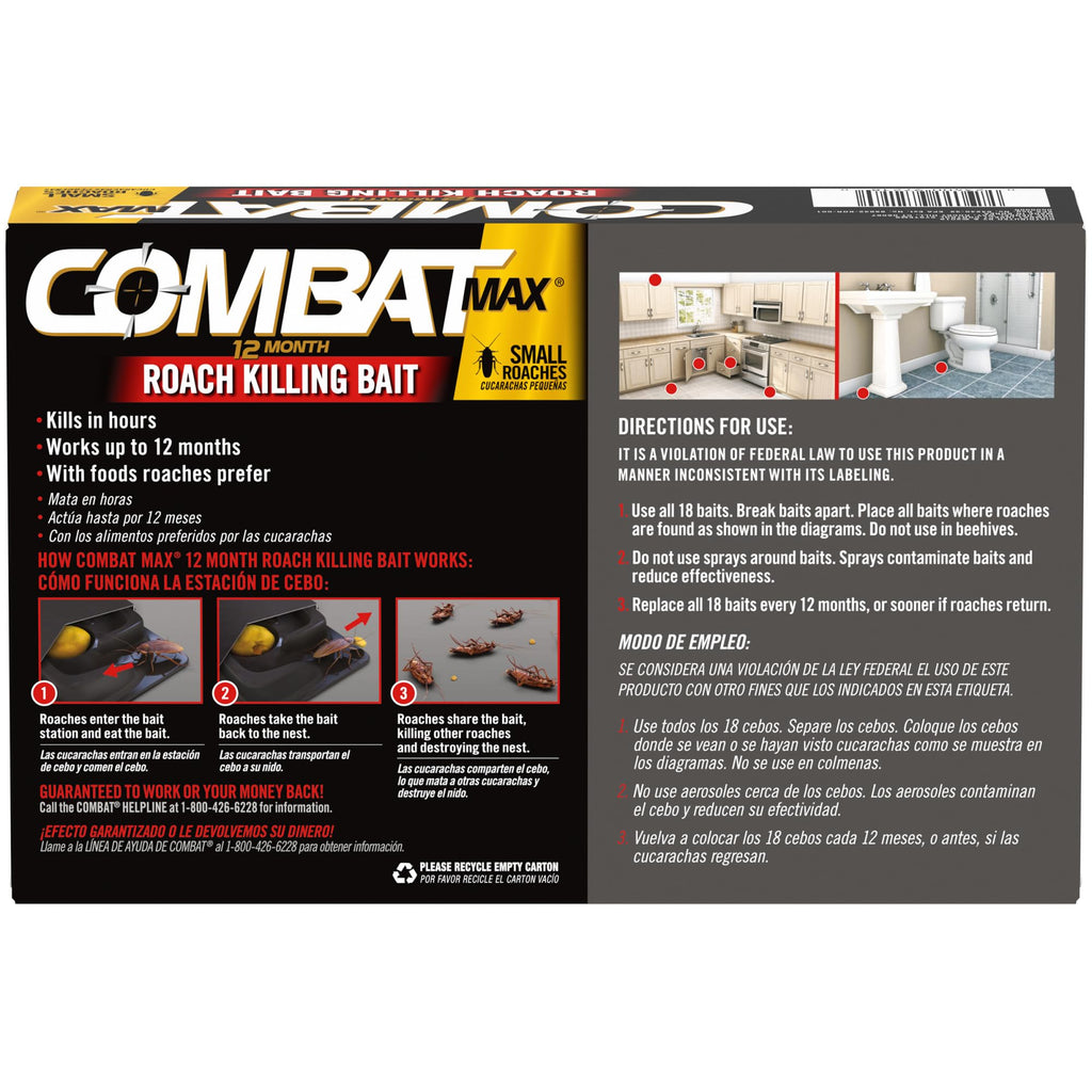 Combat Max 12 Month Roach Bait Stations (18 Count)